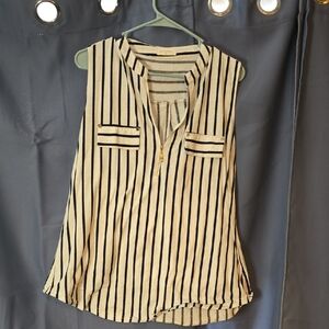 Elegant Black Striped Blouse